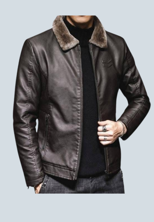 Tipula Biker Black Leather Jacket